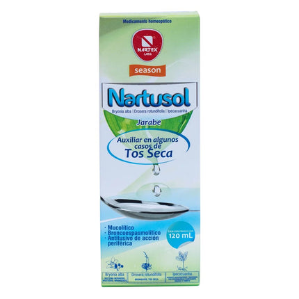 Nartusol Jarabe (Bryonia Alba,Drosera Rotundifolia,Ipecacuanha) Caja con Frasco con 120 mL