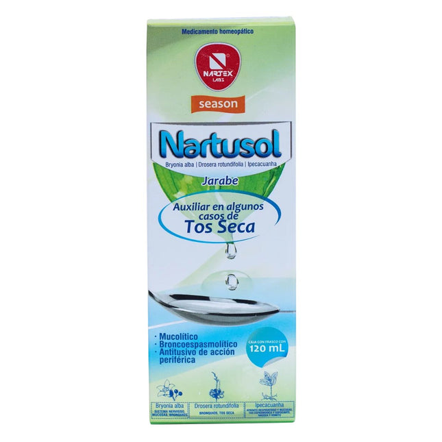 Nartusol Jarabe (Bryonia Alba,Drosera Rotundifolia,Ipecacuanha) Caja con Frasco con 120 mL