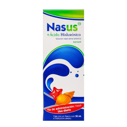 Nasus (Ácido Hialurónico) Solución Nasal Salina Spray con 30 mL