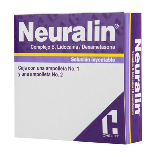 Neuralin 200mg/100 mg/5 ml Caja con 2 Ampolletas Inyectables Inyectables