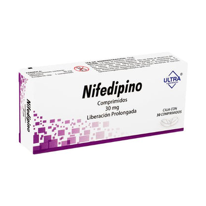 Nifedipino 30 mg Lp Caja con 30 Tabletas