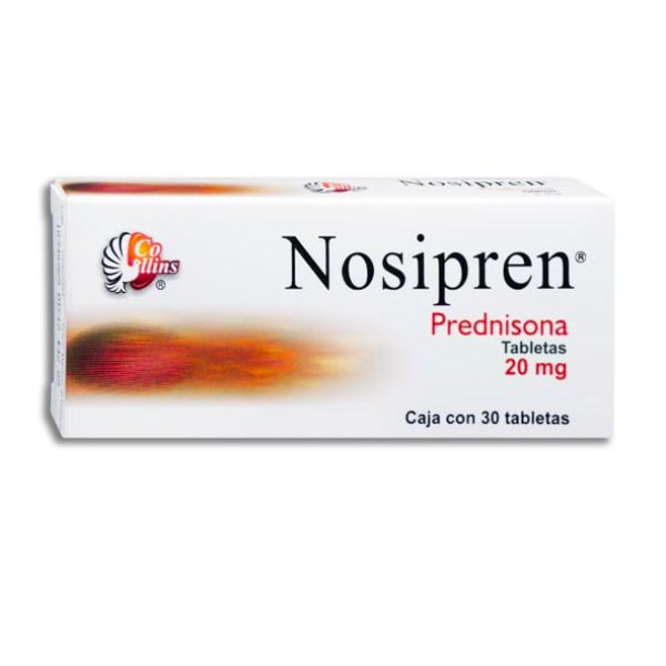 Nosipren (Prednisona) 20 mg Caja con 30 Tabletas