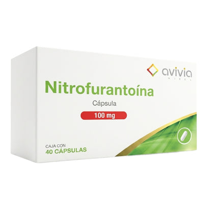 Nitrofurantoina 100 mg Caja con 40 Cápsulas
