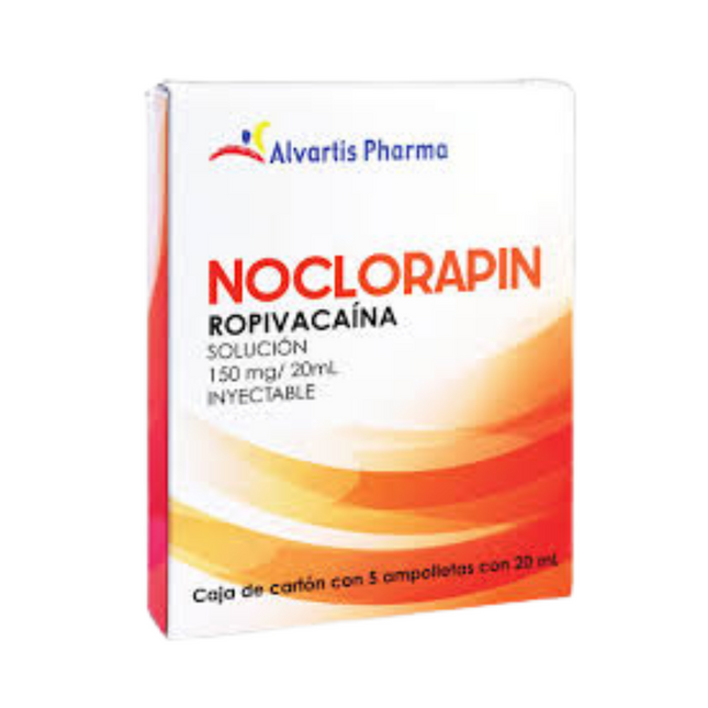 Ropivacaína 40 mg Caja con 5 Ampolletas Solucion Inyectable