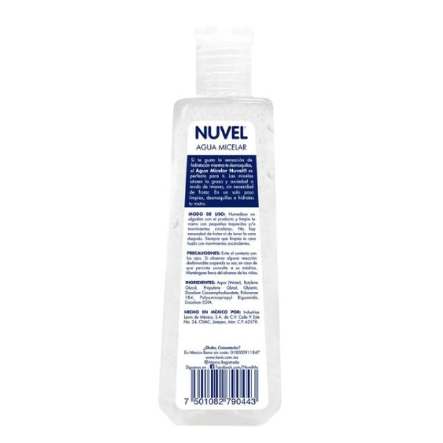 Agua Micelar  Nuvel 235 ml Para Todo Tipo de Piel