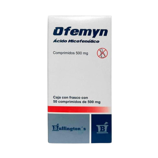 Ofemyn (Acido Micofenolico) 500 mg Caja con 50 Comprimidos