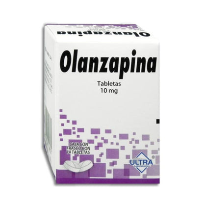 Olanzapina 10 mg Caja con Frasco con 14 Tabletas