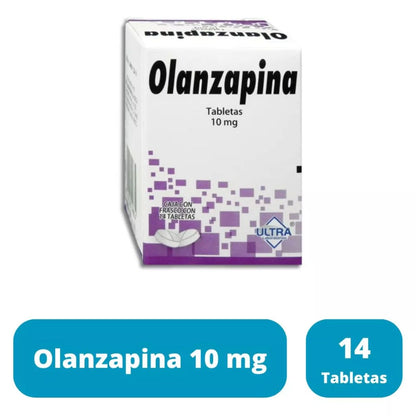 Olanzapina 10 mg Caja con Frasco con 14 Tabletas