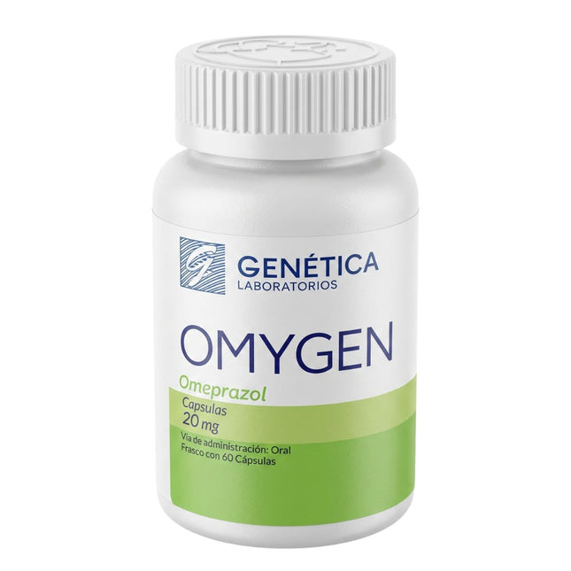 Omygen (Omeprazol) 20 mg Frasco con 60 Cápsulas