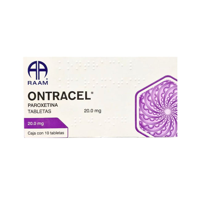 Ontracel Paroxetina 20 mg Caja con 10 Tabletas RAAM