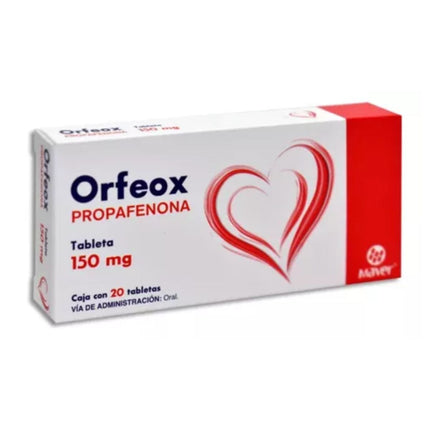 Orfeox (Propafenona) 150 mg Caja con 20 Tabletas