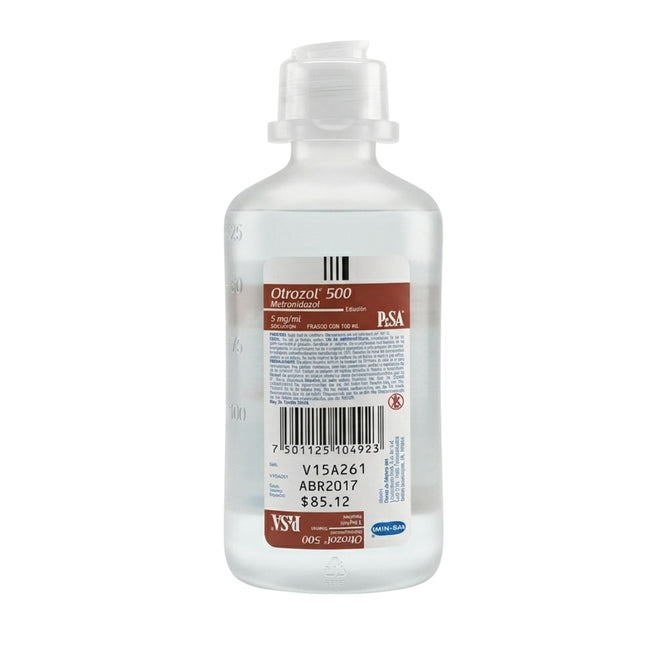 Otrozol 500 (Metronidazol) 500 mg/100 ml Solución Inyectable Frasco de 100 mL