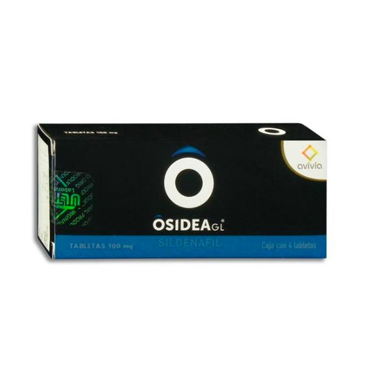 Osidea Gl (Sildenafil) 100 mg Caja con 4 Tabletas