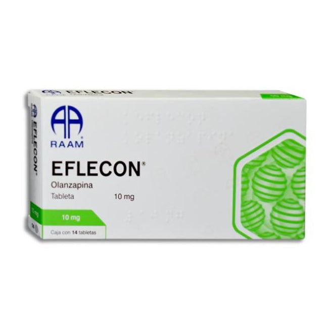 Eflecon (Olanzapina) 10 mg Caja con 14 Tabletas