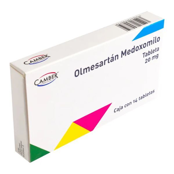 Olmesartán Medoxomilo 20 mg Caja con 14 Tabletas