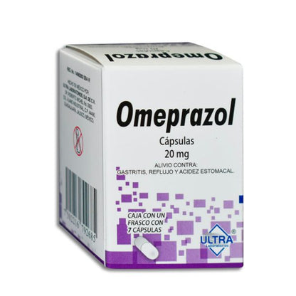 Omeprazol 20 mg Caja con 7 Cápsulas