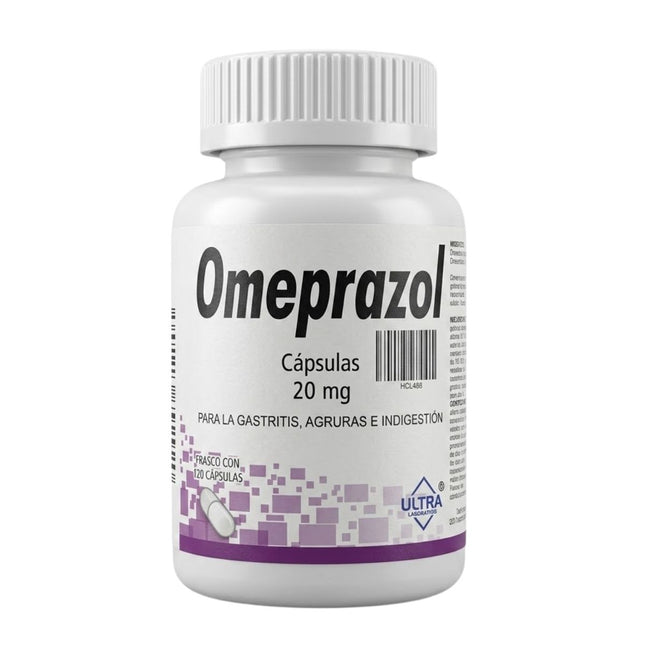 Omeprazol 20 mg frasco con 120 Cápsulas