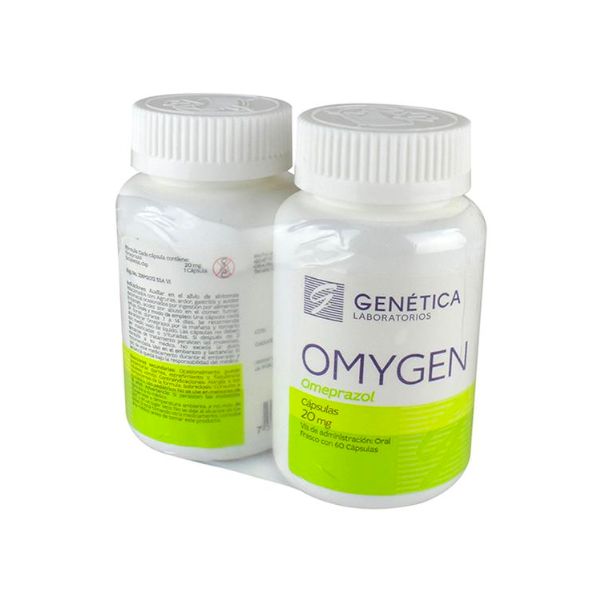 Omygen (Omeprazol) 20 mg Frasco con 60 Cápsulas 2x1