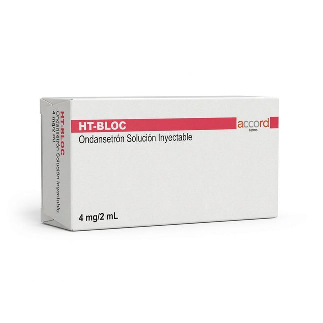 HT BLOC ( Ondansetrón ) 4 mg Solución Inyectable Caja con 1 Ampolleta