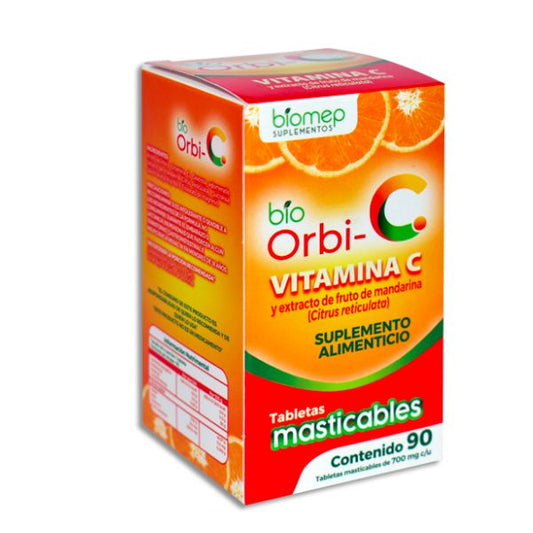 Orbi-C (Vitamina C) Frasco con 90 Tabletas Masticables