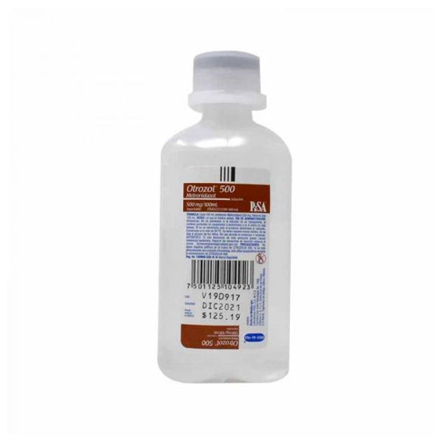 Otrozol 500 (Metronidazol) 500 mg/100 ml Solución Inyectable Frasco de 100 ml