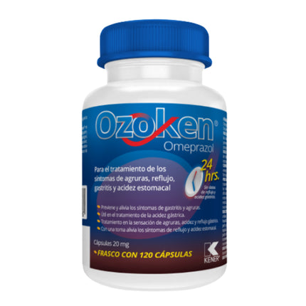 Ozoken (Omeprazol) 20 mg Frasco con 120 Cápsulas