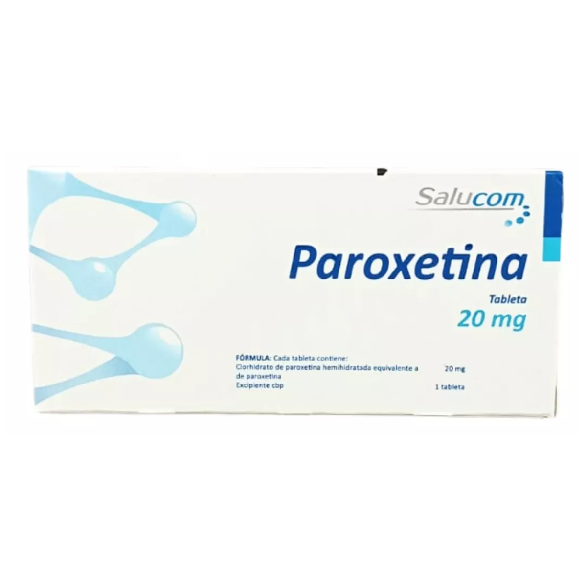 Paroxetina 20 mg Caja con 10 Tabletas