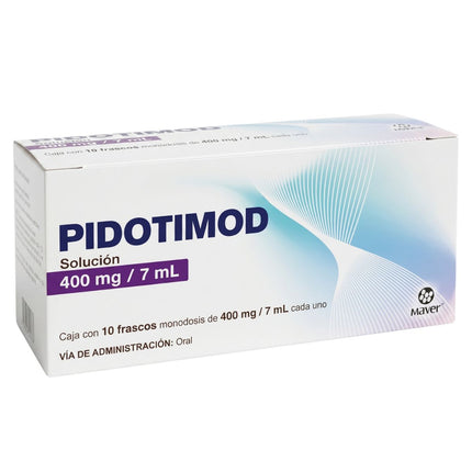 Pidotimod 400 mg / 7 ml Caja con 10 frascos monodosis con solución oral | Maver Laboratorios
