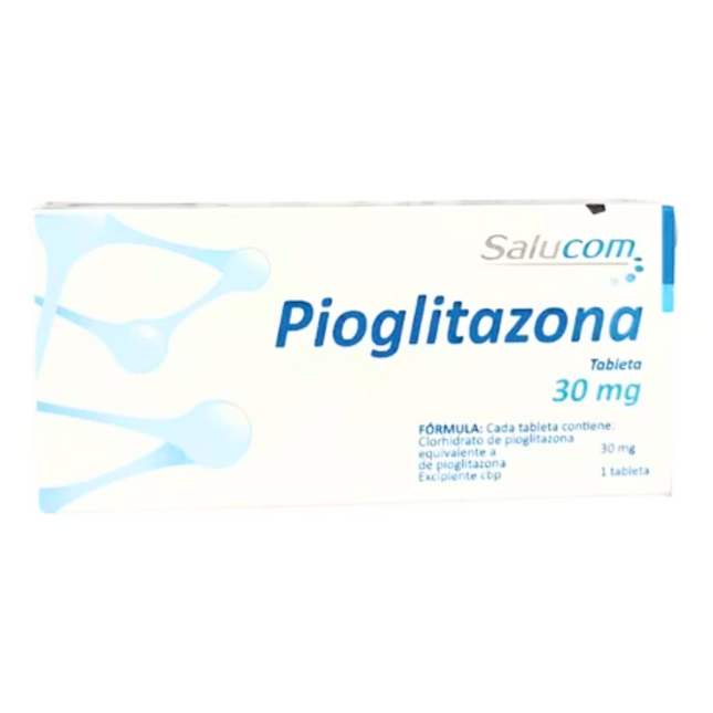 Pioglitazona 30 mg caja 7 tabletas