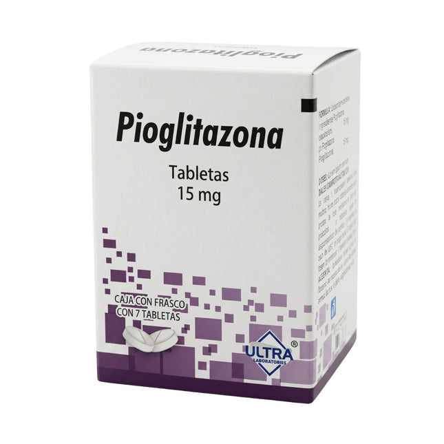 Pioglitazona 15 mg Caja con 7 Tabletas