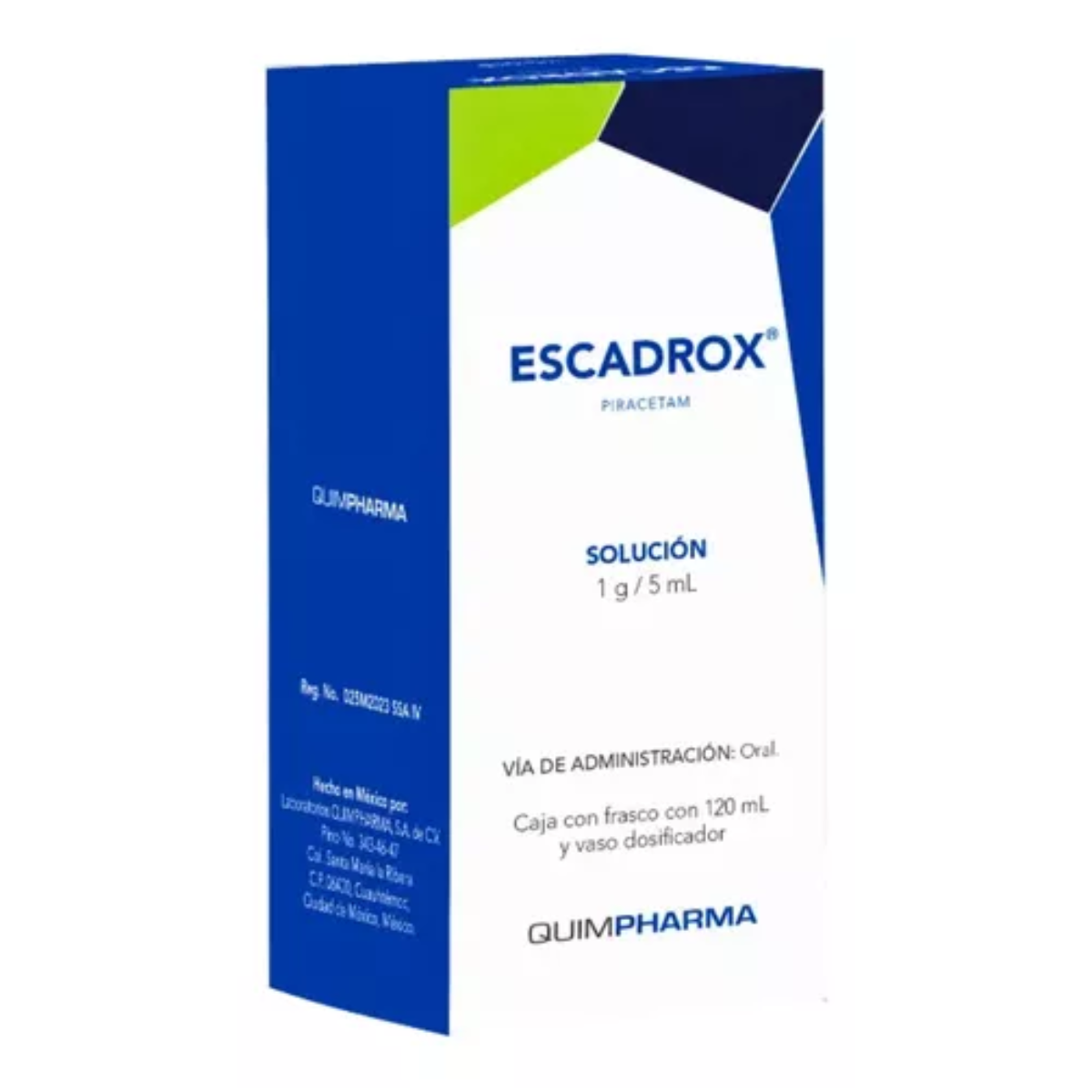 Escadrox (Piracetam) Suspensión 1 g/5 ml Caja con  Fraco con 120 ml