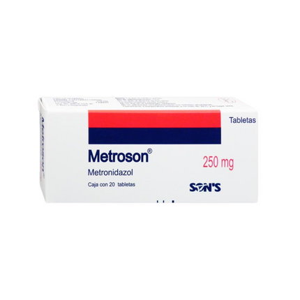Metronidazol 250 mg Caja con 20 Tabletas