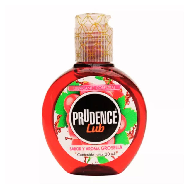 Prudence Lubricante Corporal Sabor y Aroma Grosella Frasco con 30 ml