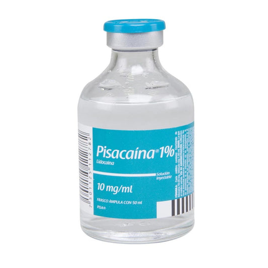 Pisacaina 1% (Lidocaina) 10 mg/ml Frasco Inyectable con 50 ml