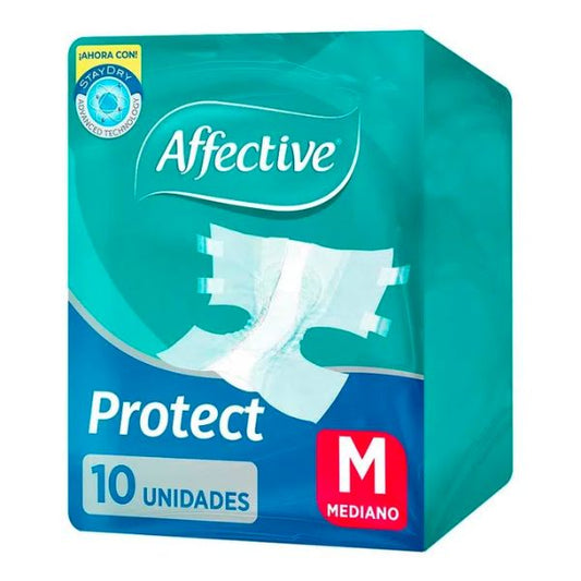 Pañales Desechables Affective Active Mediano con 10 Piezas