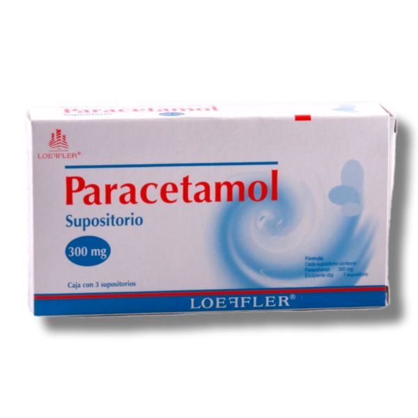 Paracetamol 300 mg Caja con 3 Supositorios