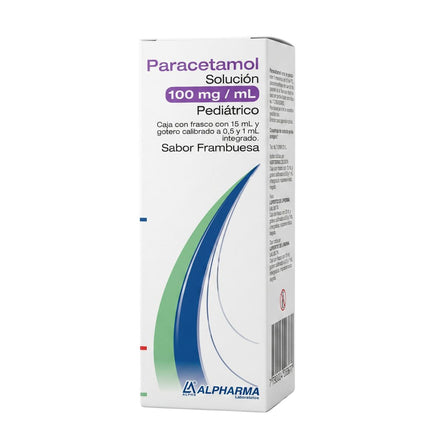 Paracetamol Solucion Gotas Pediatricas 100 mg/ml  Frasco Gotero con 15 mL