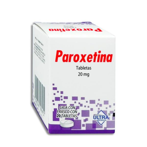 Paroxetina 20 mg Caja con 20 Tabletas