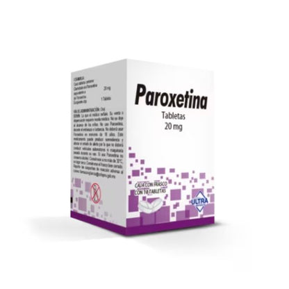 Paroxetina 20 mg Caja con 10 Tabletas