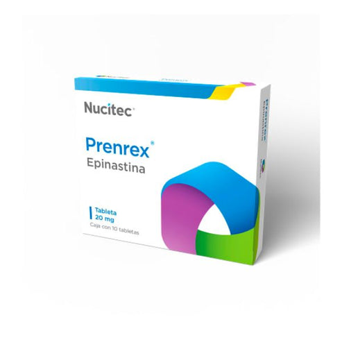 Prenrex (Epinastina) 20 mg Caja con 10 Tabletas – Farmacia Sanorim