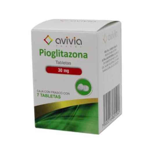 Pioglitazona 30 mg Caja con 7 Tabletas