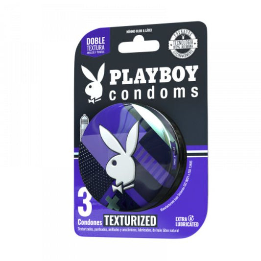 Playboy Texturized Caja con 3 Preservativos Masculinos