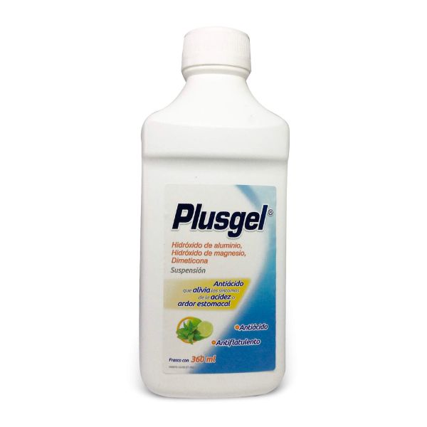 Plusgel (Hidróxido de Aluminio,Hidróxido de Magnesio,Dimeticona) Fco de 360 ml