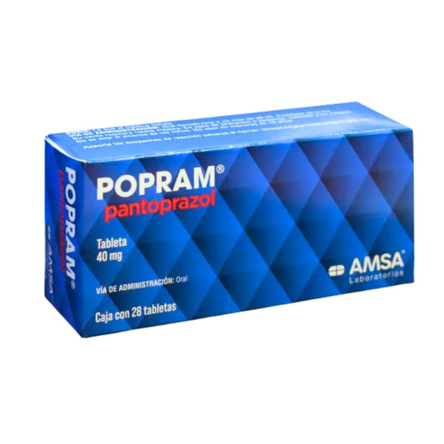 Popram (Pantoprazol) 40 mg caja con 28 tabletas | AMSA