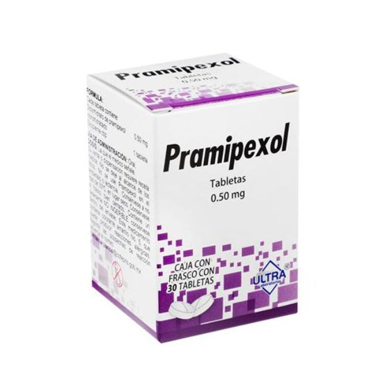 Pramipexol 0.50 mg Caja con 30 Tabletas