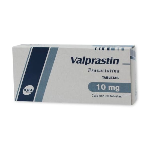 Valprastin (Pravastatina) 10 mg Caja con 30 Tabletas