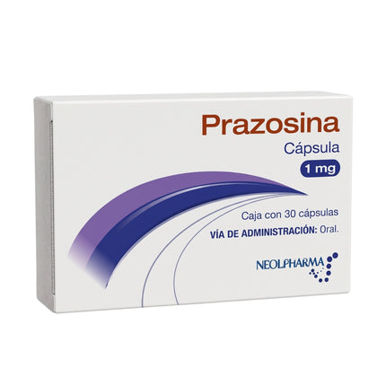 Prazosina 1 mg Caja con 30 Capsulas