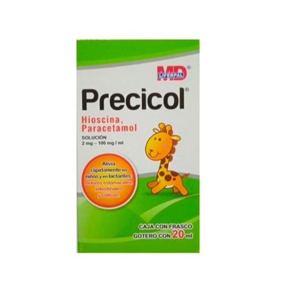 Precicol (Hioscina / Paracetamol) 2 mg / 100 mg / ml Frasco Gotero con 20 ml