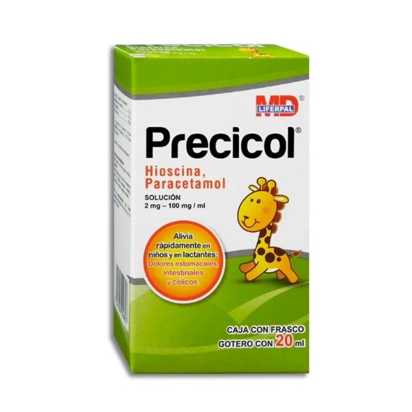 Precicol (Hioscina / Paracetamol) 2 mg / 100 mg / ml Frasco Gotero con 20 ml