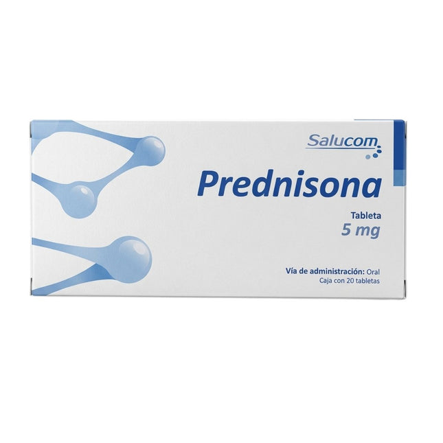 Prednisona 5 mg Caja con 20 Tabletas